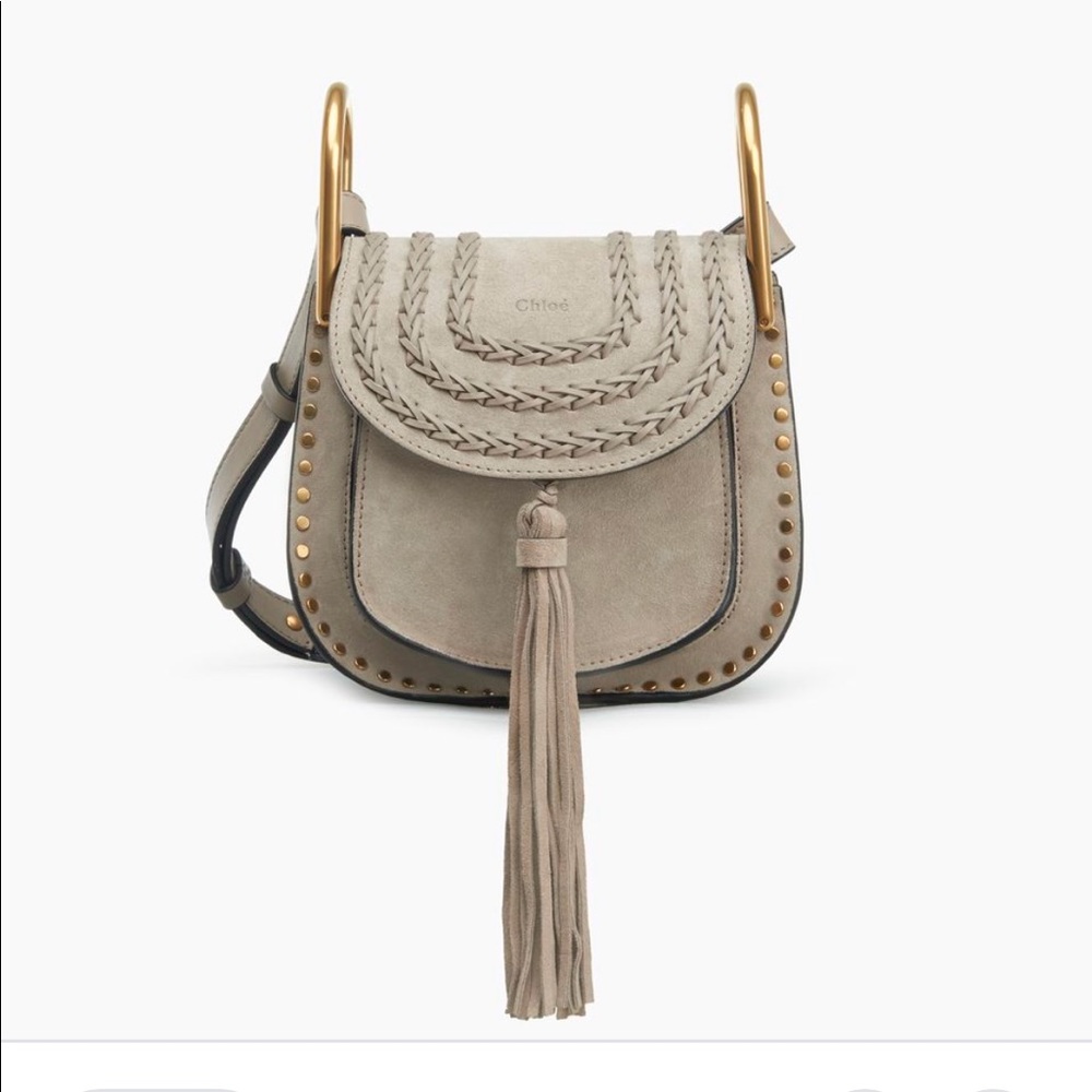 Grey Hudson Chloe mini suede crossbody bag